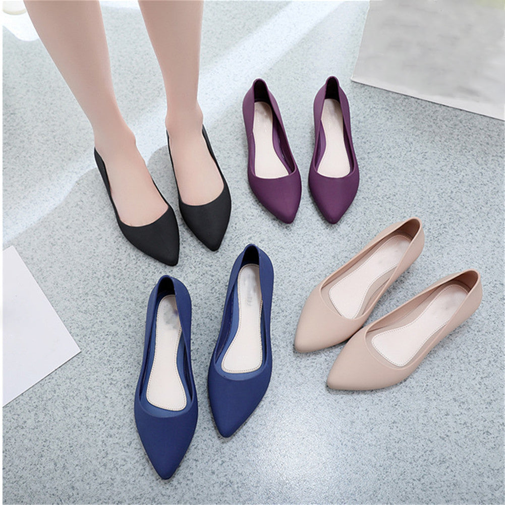 Women Pointed Shallow Mouth Single Shoes Simple Style Lady