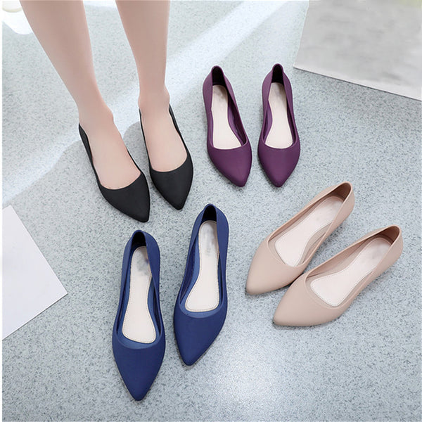 Women Pointed Shallow Mouth Single Shoes Simple Style Lady