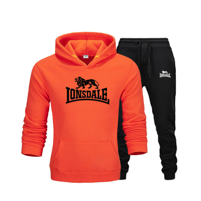 Winter street fashion men and women hoodie suit warm fleece hoodie