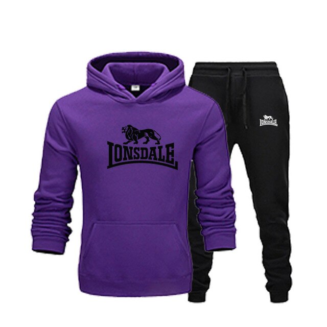 Winter street fashion men and women hoodie suit warm fleece hoodie