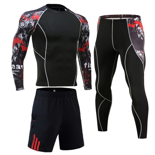 Sport Suits Men's Sportswear Shirts+pants Running sets Clothes Sports Joggers