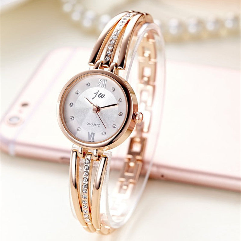 New Fashion Rhinestone Watches Women Luxury Brand Stainless Steel Bracelet watches