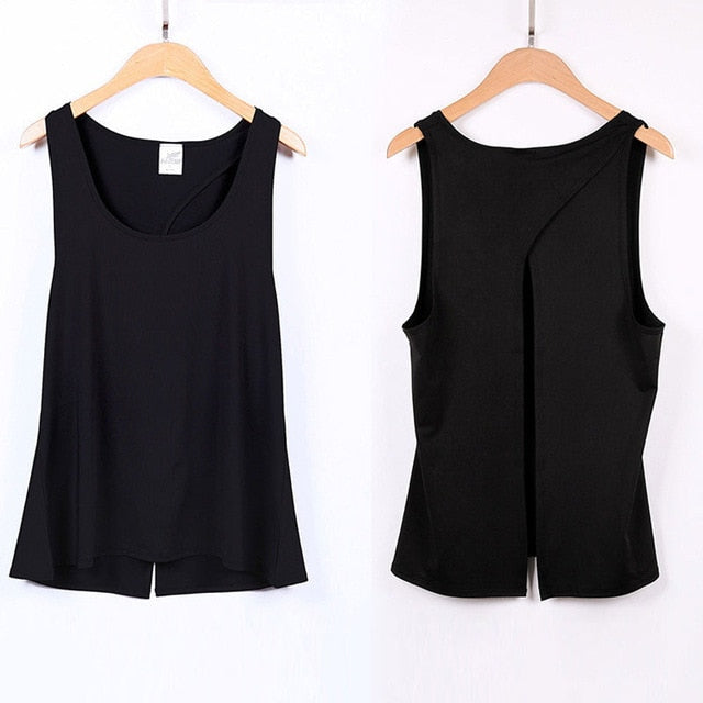 Newly Fashion Sexy Women Yoga Vest T-shirt Hollow Back Sports