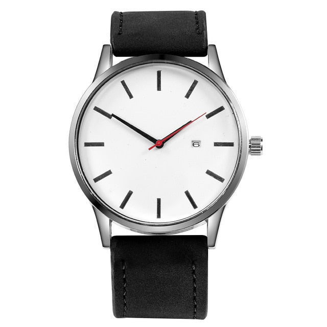 Men's Watches Fashion Leather Quartz Watch Men Casual Sports Male