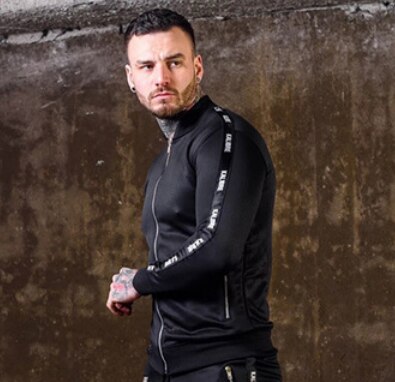 New Men's Suit Fitness Pure Cotton Sports Card Suit Autumn