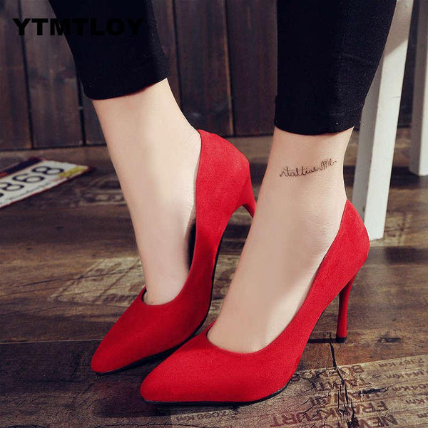 Women Pumps Fashion Shoes All Match Thin High Heel Pointed