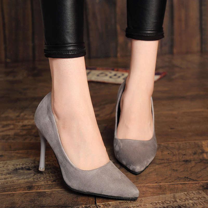 Women Pumps Fashion Shoes All Match Thin High Heel Pointed