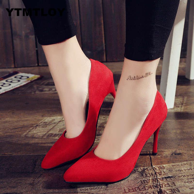 Women Pumps Fashion Shoes All Match Thin High Heel Pointed