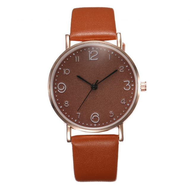 Top Style Fashion Women's Luxury Leather Band Analog Quartz