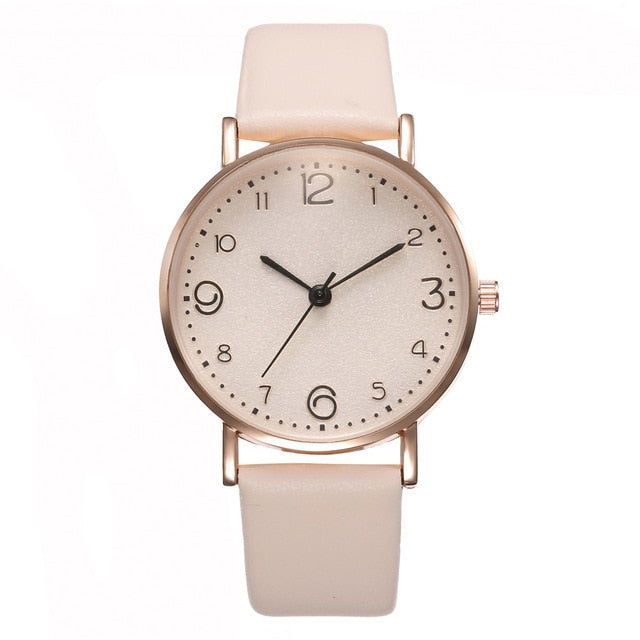 Top Style Fashion Women's Luxury Leather Band Analog Quartz