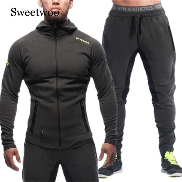 Men's Sportswear Running Set Sports Set Jogging Suits Clothes Male