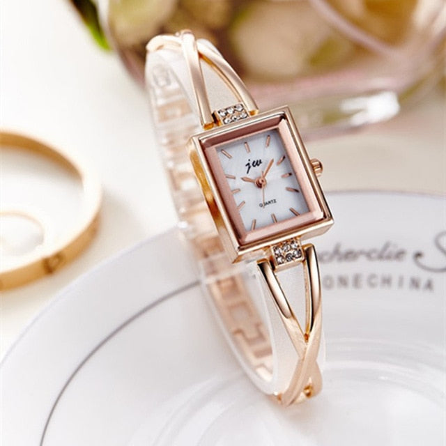 New Fashion Rhinestone Watches Women Luxury Brand Stainless Steel Bracelet watches