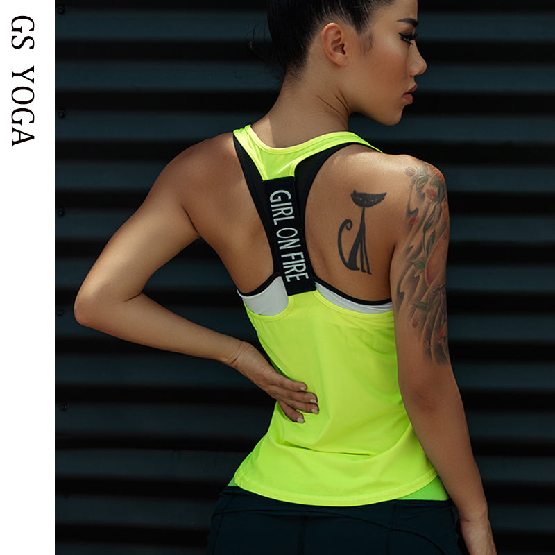 Women Sport tank Tops For Gym Vest Top Fitness Sleeveless T Shirt Sports