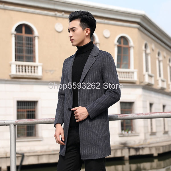 Master Push Money Men Medium Length Money Woolen Cloth