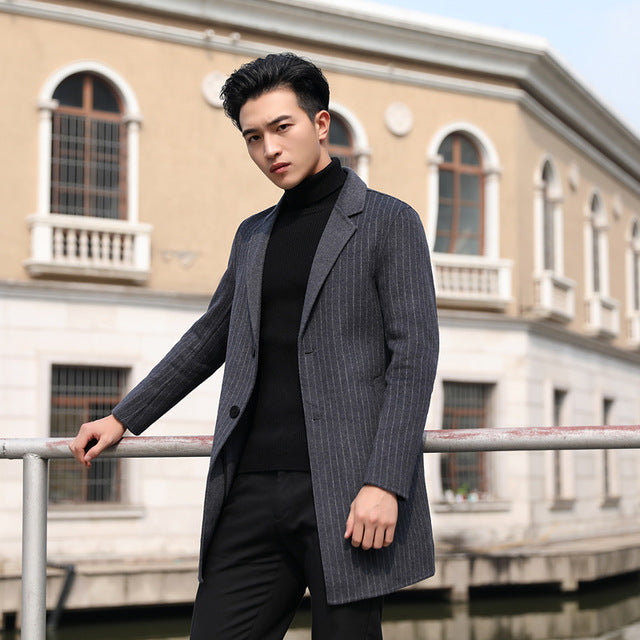 Master Push Money Men Medium Length Money Woolen Cloth