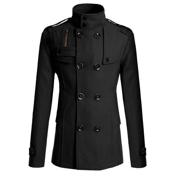 New Style Men Woolen Coat Men's Slim
