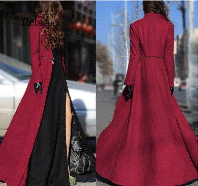 Women Wool Blends Autumn And Winter Large Size Goddess