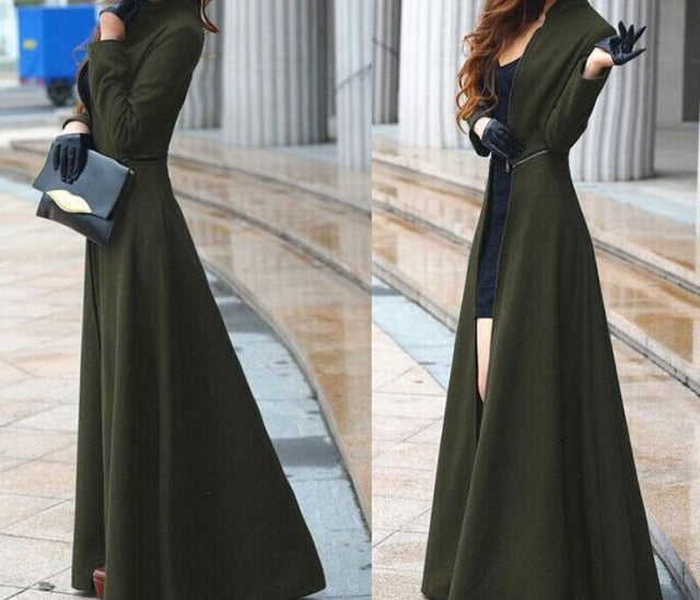 Women Wool Blends Autumn And Winter Large Size Goddess