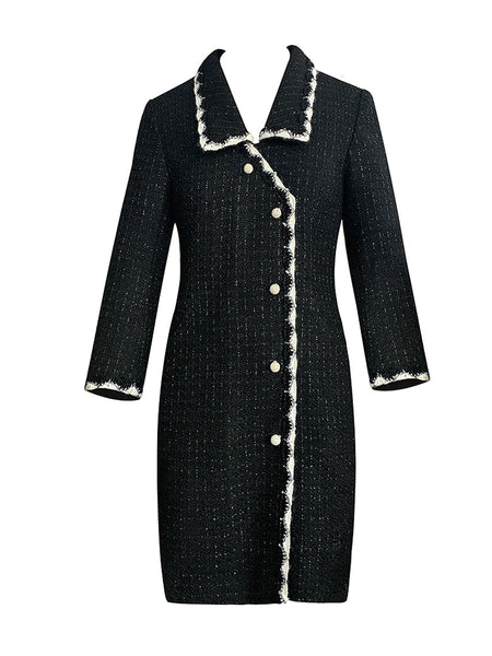 New cloth wool coat female Hepburn wind black
