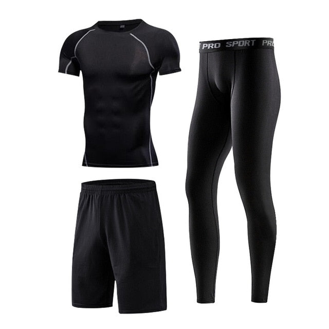 Men's Sportswear Compression Sport Suit Male Fitness Gym Sports