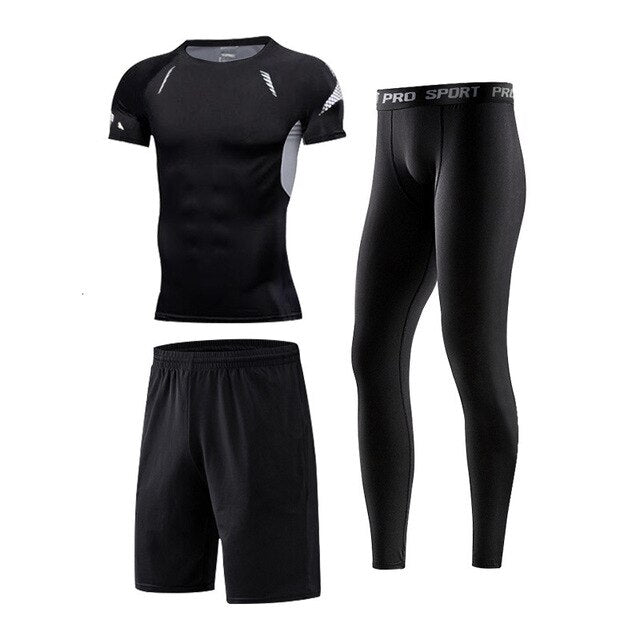 Men's Sportswear Compression Sport Suit Male Fitness Gym Sports
