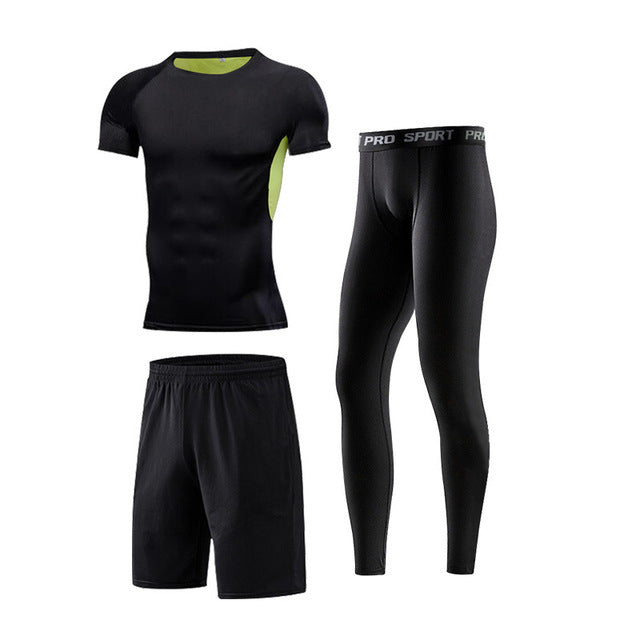 Men's Sportswear Compression Sport Suit Male Fitness Gym Sports