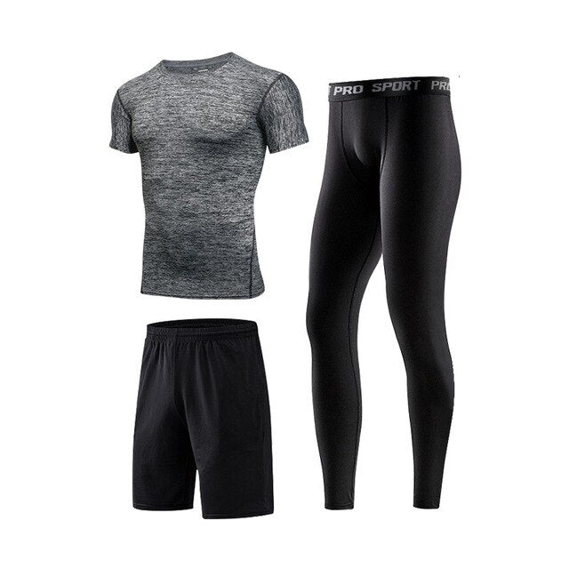 Men's Sportswear Compression Sport Suit Male Fitness Gym Sports