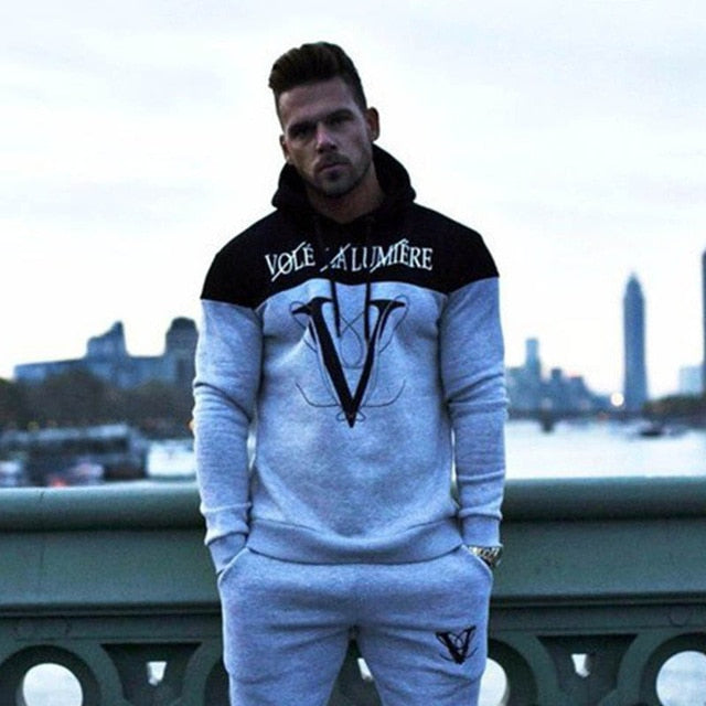 GITF Sets Men Tracksuit Gym Fitness Sports