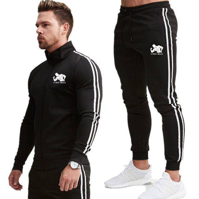 Running Set Suits Men's Tracksuit Sports Suit Gym
