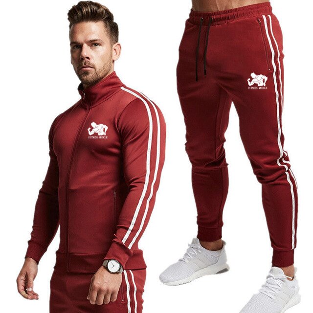 Running Set Suits Men's Tracksuit Sports Suit Gym