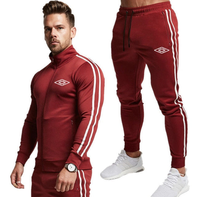 Running Set Suits Men's Tracksuit Sports Suit Gym