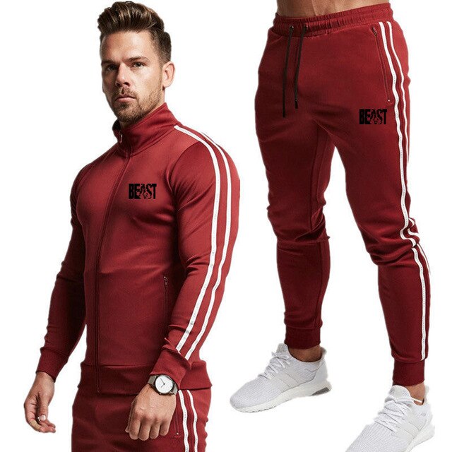 Running Set Suits Men's Tracksuit Sports Suit Gym
