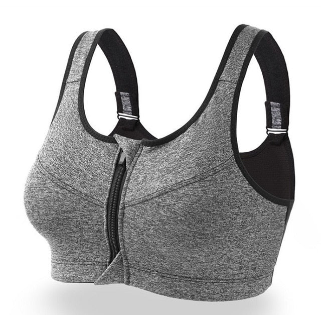 Women Sports Yoga BH Bra 2019 Front Zipper Tank Top SEXY Fitness