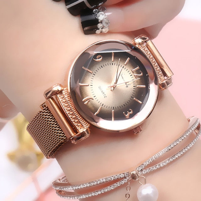 Women watch Fashion wild New watch Milan Magnet Buckle