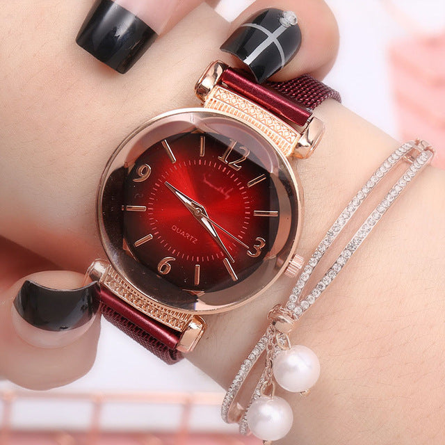 Women watch Fashion wild New watch Milan Magnet Buckle