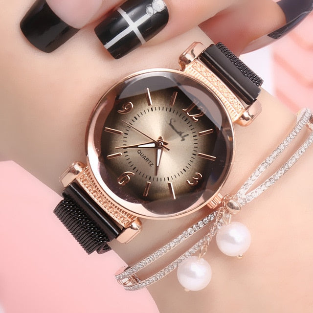 Women watch Fashion wild New watch Milan Magnet Buckle