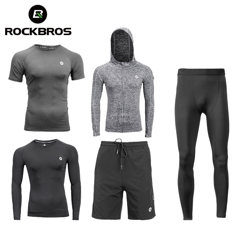 ROCKBROS Running Sets Gym Sportswear Suit Fitness T-shirt Shorts Sports