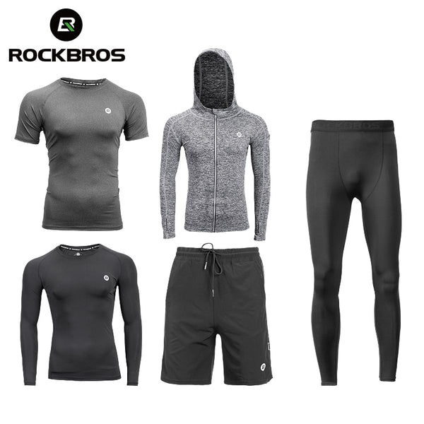 ROCKBROS Running Sets Gym Sportswear Suit Fitness T-shirt Shorts Sports